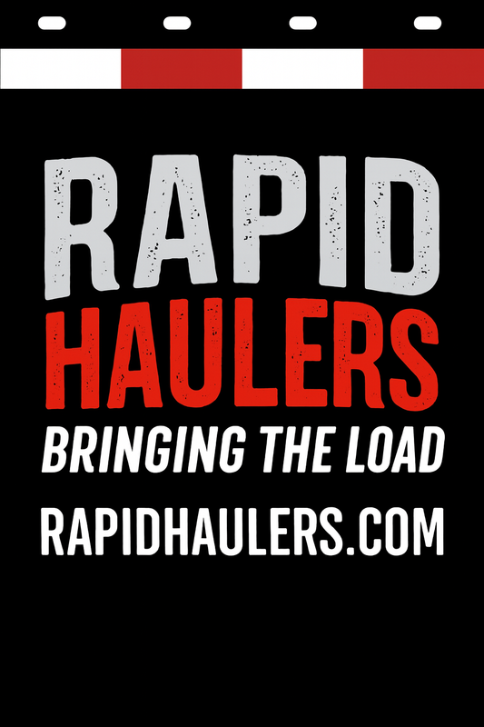 Custom Two-Color Semi-Truck, Work Truck, Box Truck Mud Flap | Create Your Own Mud Flaps | Add Your Own Logo Or Text | Custom Mud Flap Template Designs v278