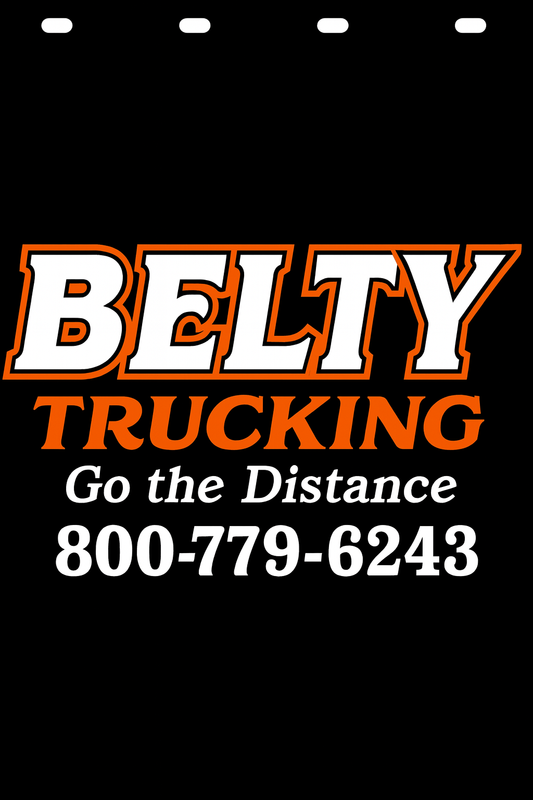 Custom Two-Color Semi-Truck, Work Truck, Box Truck Mud Flap | Create Your Own Mud Flaps | Add Your Own Logo Or Text | Custom Mud Flap Template Designs v278