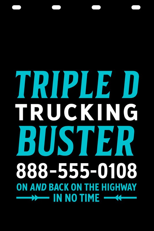 Custom Two-Color Semi-Truck, Work Truck, Box Truck Mud Flap | Create Your Own Mud Flaps | Add Your Own Logo Or Text | Custom Mud Flap Template Designs v278
