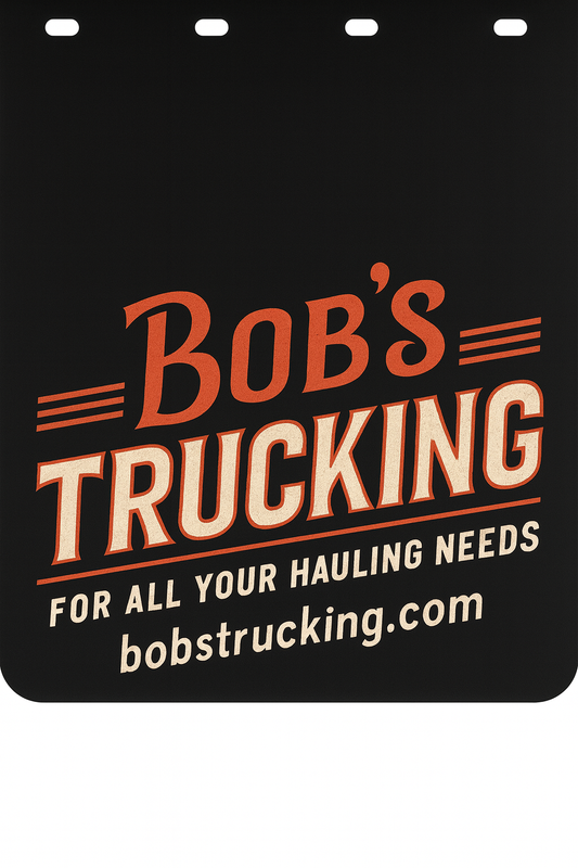 Custom Two-Color Semi-Truck, Work Truck, Box Truck Mud Flap | Create Your Own Mud Flaps | Add Your Own Logo Or Text | Custom Mud Flap Template Designs v278