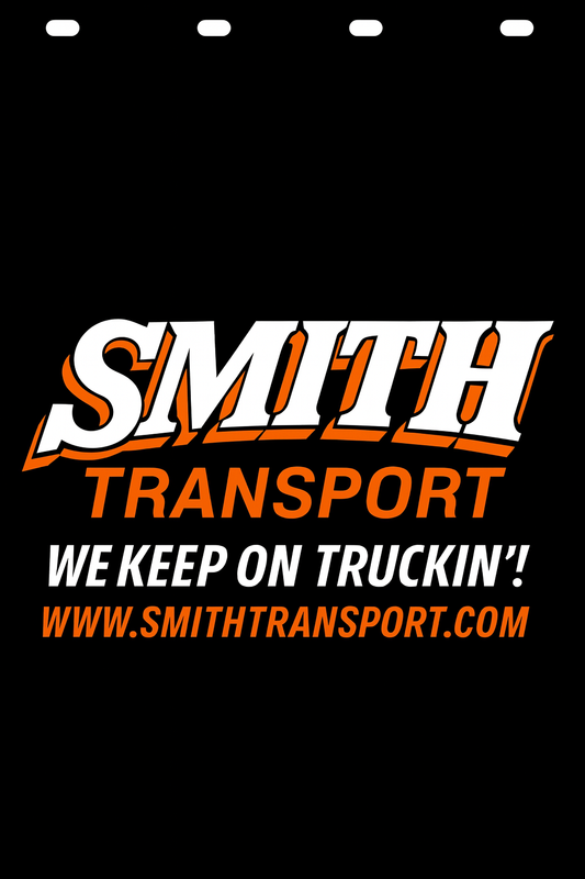 Custom Two-Color Semi-Truck, Work Truck, Box Truck Mud Flap | Create Your Own Mud Flaps | Add Your Own Logo Or Text | Custom Mud Flap Template Designs v278