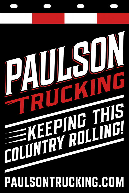 Custom Two-Color Semi-Truck, Work Truck, Box Truck Mud Flap | Create Your Own Mud Flaps | Add Your Own Logo Or Text | Custom Mud Flap Template Designs v278
