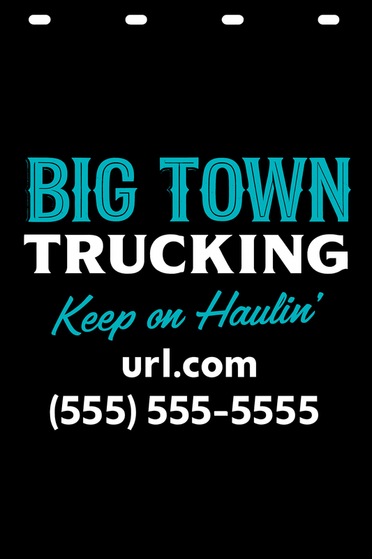 Custom Two-Color Semi-Truck, Work Truck, Box Truck Mud Flap | Create Your Own Mud Flaps | Add Your Own Logo Or Text | Custom Mud Flap Template Designs v278