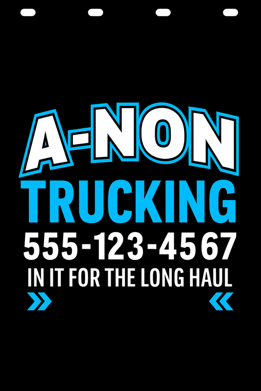Custom Two-Color Semi-Truck, Work Truck, Box Truck Mud Flap | Create Your Own Mud Flaps | Add Your Own Logo Or Text | Custom Mud Flap Template Designs v278