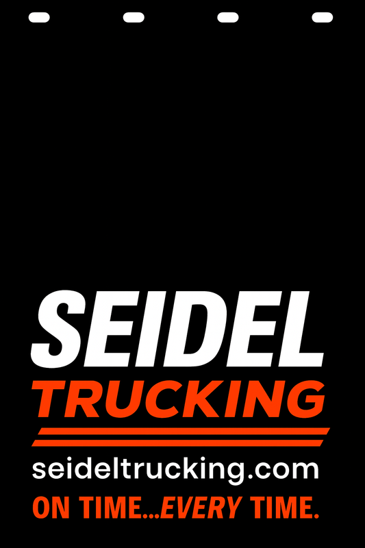 Custom Two-Color Semi-Truck, Work Truck, Box Truck Mud Flap | Create Your Own Mud Flaps | Add Your Own Logo Or Text | Custom Mud Flap Template Designs v278
