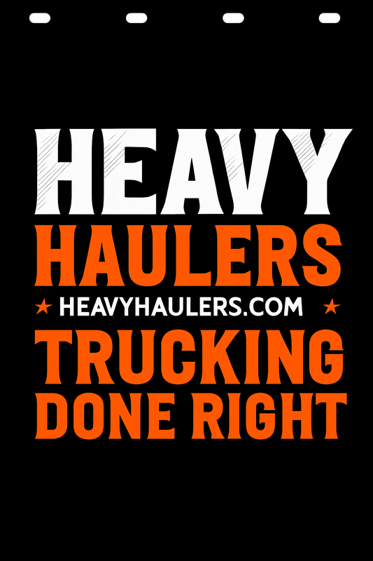 Custom Two-Color Semi-Truck, Work Truck, Box Truck Mud Flap | Create Your Own Mud Flaps | Add Your Own Logo Or Text | Custom Mud Flap Template Designs v278