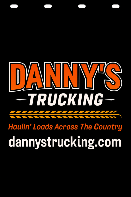 Custom Two-Color Semi-Truck, Work Truck, Box Truck Mud Flap | Create Your Own Mud Flaps | Add Your Own Logo Or Text | Custom Mud Flap Template Designs v278