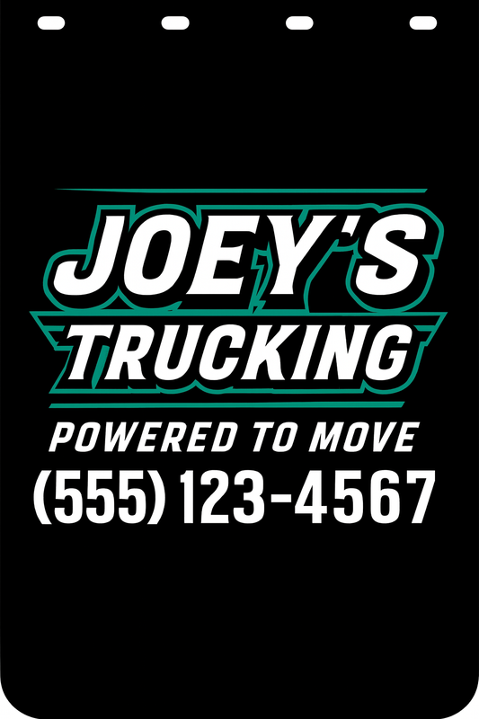 Custom Two-Color Semi-Truck, Work Truck, Box Truck Mud Flap | Create Your Own Mud Flaps | Add Your Own Logo Or Text | Custom Mud Flap Template Designs v278