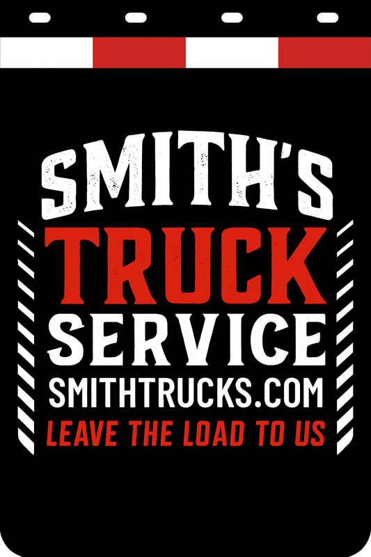 Custom Two-Color Semi-Truck, Work Truck, Box Truck Mud Flap | Create Your Own Mud Flaps | Add Your Own Logo Or Text | Custom Mud Flap Template Designs v278