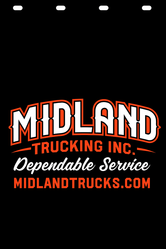 Custom Two-Color Semi-Truck, Work Truck, Box Truck Mud Flap | Create Your Own Mud Flaps | Add Your Own Logo Or Text | Custom Mud Flap Template Designs v278