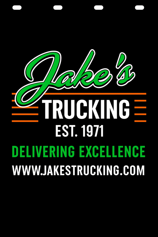 Custom Two-Color Semi-Truck, Work Truck, Box Truck Mud Flap | Create Your Own Mud Flaps | Add Your Own Logo Or Text | Custom Mud Flap Template Designs v278