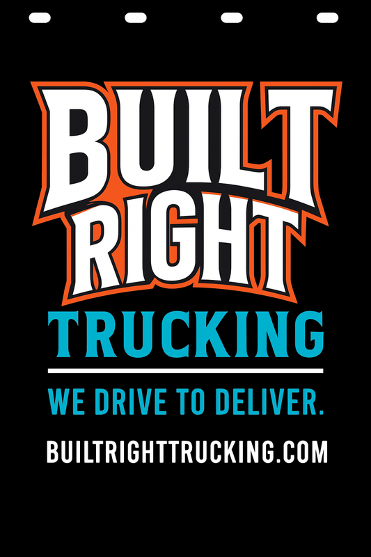 Custom Two-Color Semi-Truck, Work Truck, Box Truck Mud Flap | Create Your Own Mud Flaps | Add Your Own Logo Or Text | Custom Mud Flap Template Designs v278