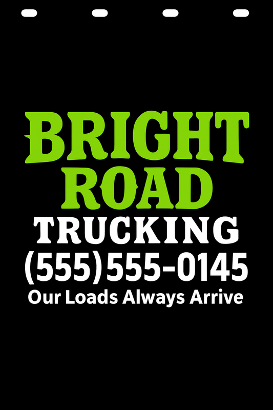 Custom Two-Color Semi-Truck, Work Truck, Box Truck Mud Flap | Create Your Own Mud Flaps | Add Your Own Logo Or Text | Custom Mud Flap Template Designs v278