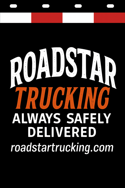 Custom Two-Color Semi-Truck, Work Truck, Box Truck Mud Flap | Create Your Own Mud Flaps | Add Your Own Logo Or Text | Custom Mud Flap Template Designs v278
