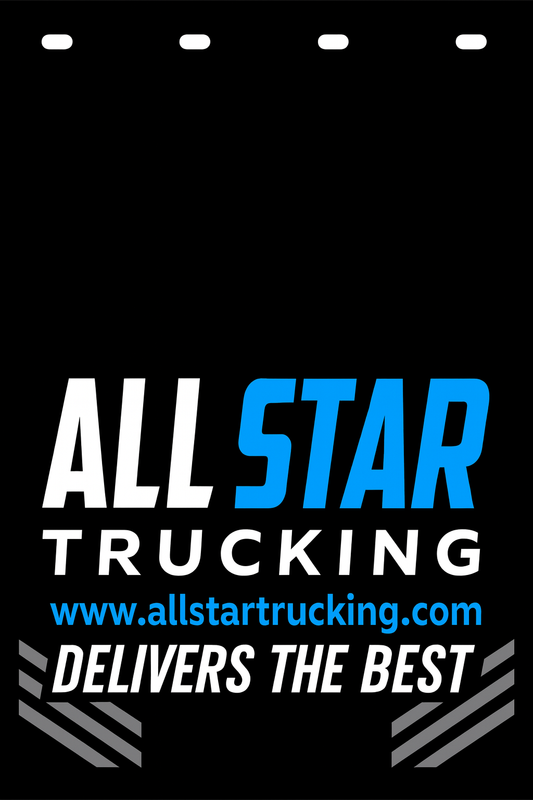 Custom Two-Color Semi-Truck, Work Truck, Box Truck Mud Flap | Create Your Own Mud Flaps | Add Your Own Logo Or Text | Custom Mud Flap Template Designs v278