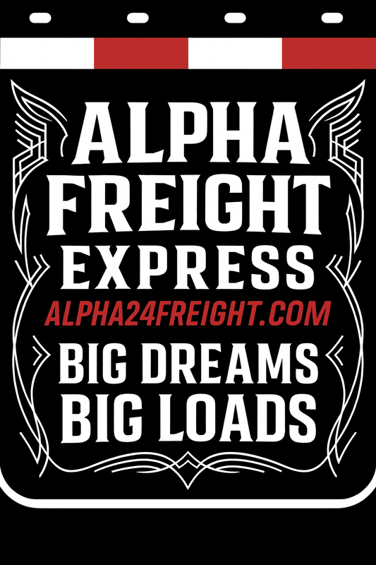 Custom Two-Color Semi-Truck, Work Truck, Box Truck Mud Flap | Create Your Own Mud Flaps | Add Your Own Logo Or Text | Custom Mud Flap Template Designs v278
