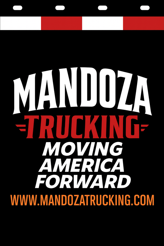Custom Two-Color Semi-Truck, Work Truck, Box Truck Mud Flap | Create Your Own Mud Flaps | Add Your Own Logo Or Text | Custom Mud Flap Template Designs v278