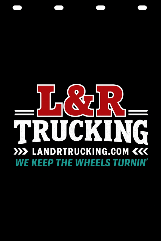 Custom Two-Color Semi-Truck, Work Truck, Box Truck Mud Flap | Create Your Own Mud Flaps | Add Your Own Logo Or Text | Custom Mud Flap Template Designs v278