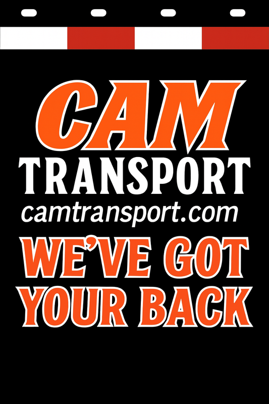 Custom Two-Color Semi-Truck, Work Truck, Box Truck Mud Flap | Create Your Own Mud Flaps | Add Your Own Logo Or Text | Custom Mud Flap Template Designs v278