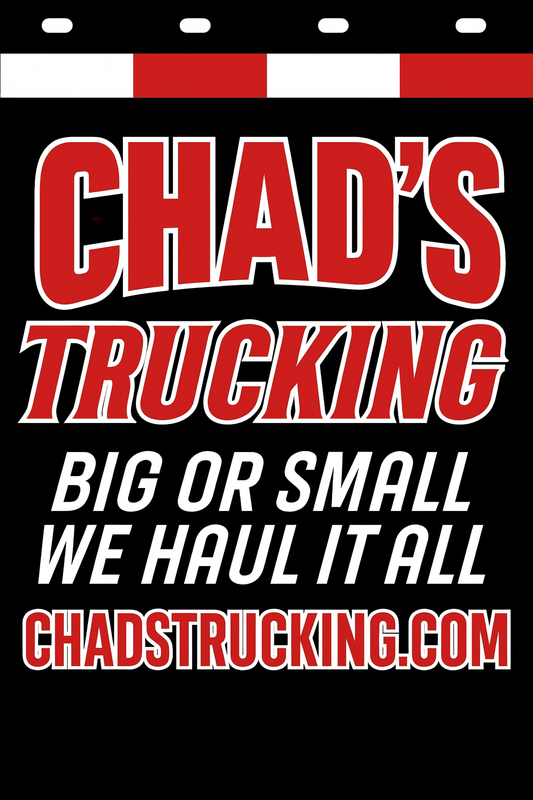 Custom Two-Color Semi-Truck, Work Truck, Box Truck Mud Flap | Create Your Own Mud Flaps | Add Your Own Logo Or Text | Custom Mud Flap Template Designs v278
