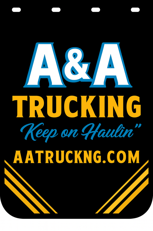 Custom Two-Color Semi-Truck, Work Truck, Box Truck Mud Flap | Create Your Own Mud Flaps | Add Your Own Logo Or Text | Custom Mud Flap Template Designs v278