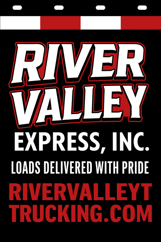 Custom Two-Color Semi-Truck, Work Truck, Box Truck Mud Flap | Create Your Own Mud Flaps | Add Your Own Logo Or Text | Custom Mud Flap Template Designs v278