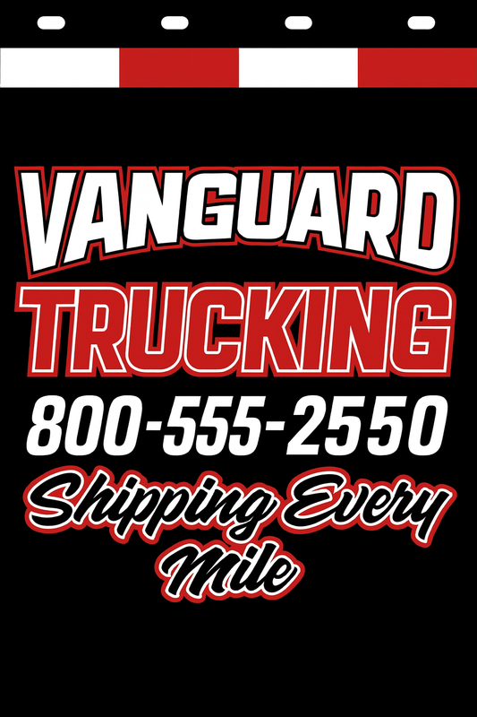 Custom Two-Color Semi-Truck, Work Truck, Box Truck Mud Flap | Create Your Own Mud Flaps | Add Your Own Logo Or Text | Custom Mud Flap Template Designs v278