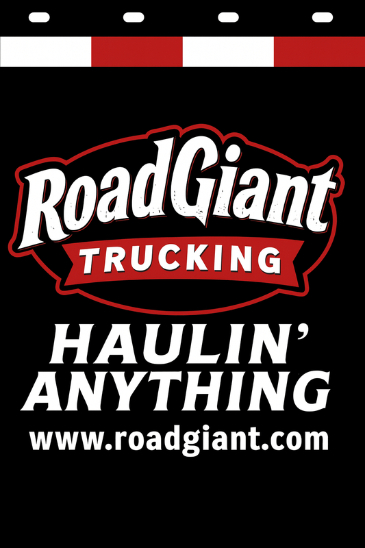 Custom Two-Color Semi-Truck, Work Truck, Box Truck Mud Flap | Create Your Own Mud Flaps | Add Your Own Logo Or Text | Custom Mud Flap Template Designs v278