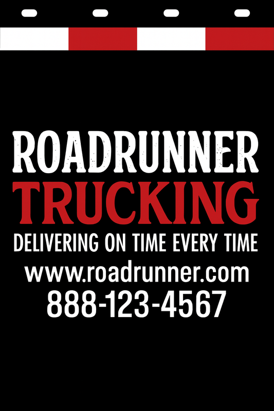 Custom Two-Color Semi-Truck, Work Truck, Box Truck Mud Flap | Create Your Own Mud Flaps | Add Your Own Logo Or Text | Custom Mud Flap Template Designs v278