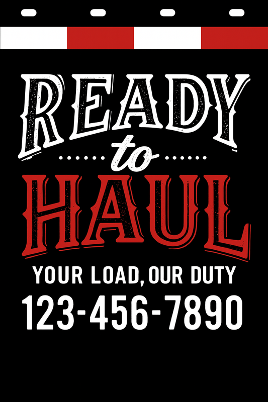 Custom Two-Color Semi-Truck, Work Truck, Box Truck Mud Flap | Create Your Own Mud Flaps | Add Your Own Logo Or Text | Custom Mud Flap Template Designs v278