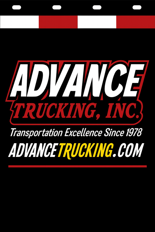 Custom Two-Color Semi-Truck, Work Truck, Box Truck Mud Flap | Create Your Own Mud Flaps | Add Your Own Logo Or Text | Custom Mud Flap Template Designs v278