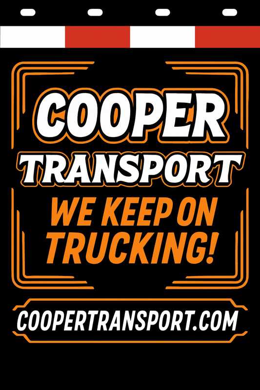 Custom Two-Color Semi-Truck, Work Truck, Box Truck Mud Flap | Create Your Own Mud Flaps | Add Your Own Logo Or Text | Custom Mud Flap Template Designs v278