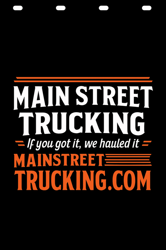 Custom Two-Color Semi-Truck, Work Truck, Box Truck Mud Flap | Create Your Own Mud Flaps | Add Your Own Logo Or Text | Custom Mud Flap Template Designs v278