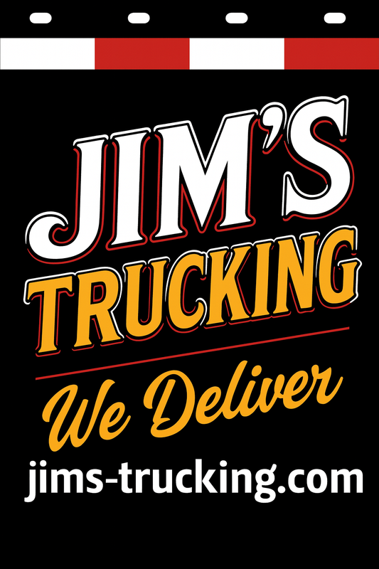 Custom Two-Color Semi-Truck, Work Truck, Box Truck Mud Flap | Create Your Own Mud Flaps | Add Your Own Logo Or Text | Custom Mud Flap Template Designs v278