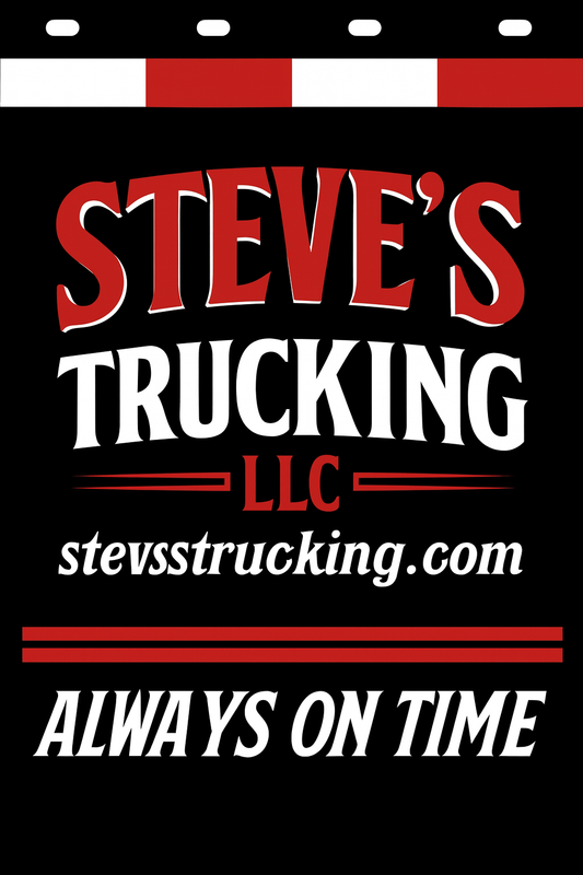 Custom Two-Color Semi-Truck, Work Truck, Box Truck Mud Flap | Create Your Own Mud Flaps | Add Your Own Logo Or Text | Custom Mud Flap Template Designs v278