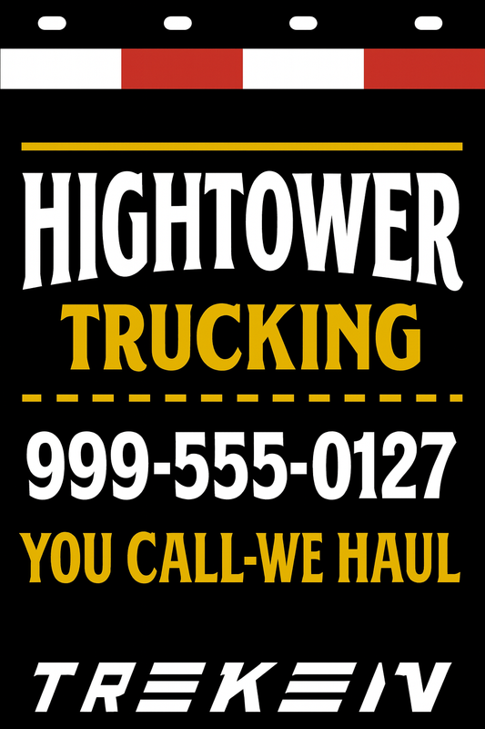 Custom Two-Color Semi-Truck, Work Truck, Box Truck Mud Flap | Create Your Own Mud Flaps | Add Your Own Logo Or Text | Custom Mud Flap Template Designs v278