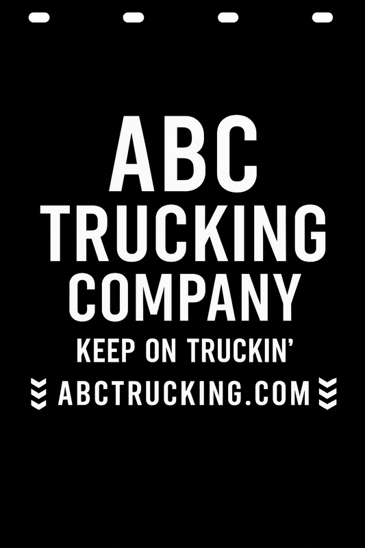 Custom Semi-Truck, Work Truck, Box Truck Mud Flap | Create Your Own Mud Flaps | Add Your Own Logo Or Text | Custom Mud Flap Template Designs v20