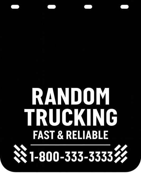 Custom Semi-Truck, Work Truck, Box Truck Mud Flap | Create Your Own Mud Flaps | Add Your Own Logo Or Text | Custom Mud Flap Template Designs v19