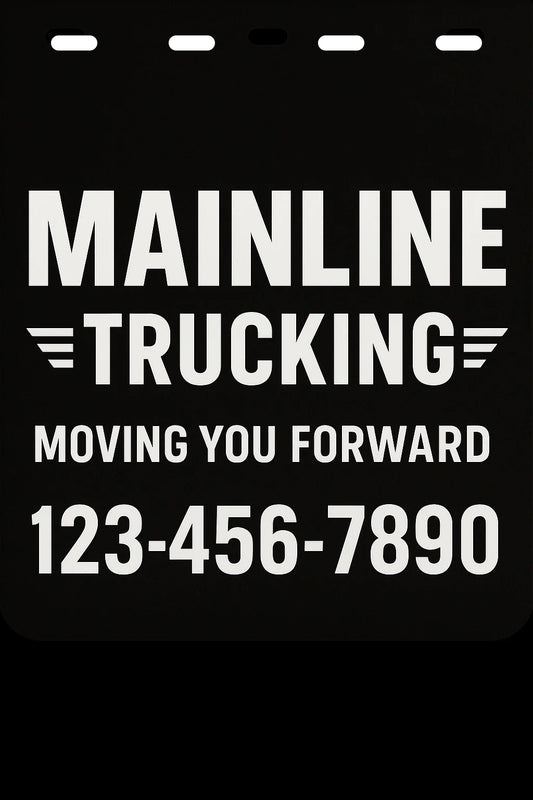 Custom Semi-Truck, Work Truck, Box Truck Mud Flap | Create Your Own Mud Flaps | Add Your Own Logo Or Text | Custom Mud Flap Template Designs v64