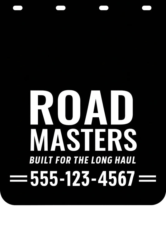 Custom Semi-Truck, Work Truck, Box Truck Mud Flap | Create Your Own Mud Flaps | Add Your Own Logo Or Text | Custom Mud Flap Template Designs v160