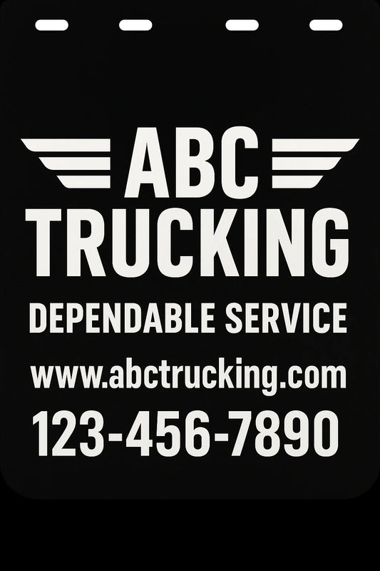 Custom Semi-Truck, Work Truck, Box Truck Mud Flap | Create Your Own Mud Flaps | Add Your Own Logo Or Text | Custom Mud Flap Template Designs v118