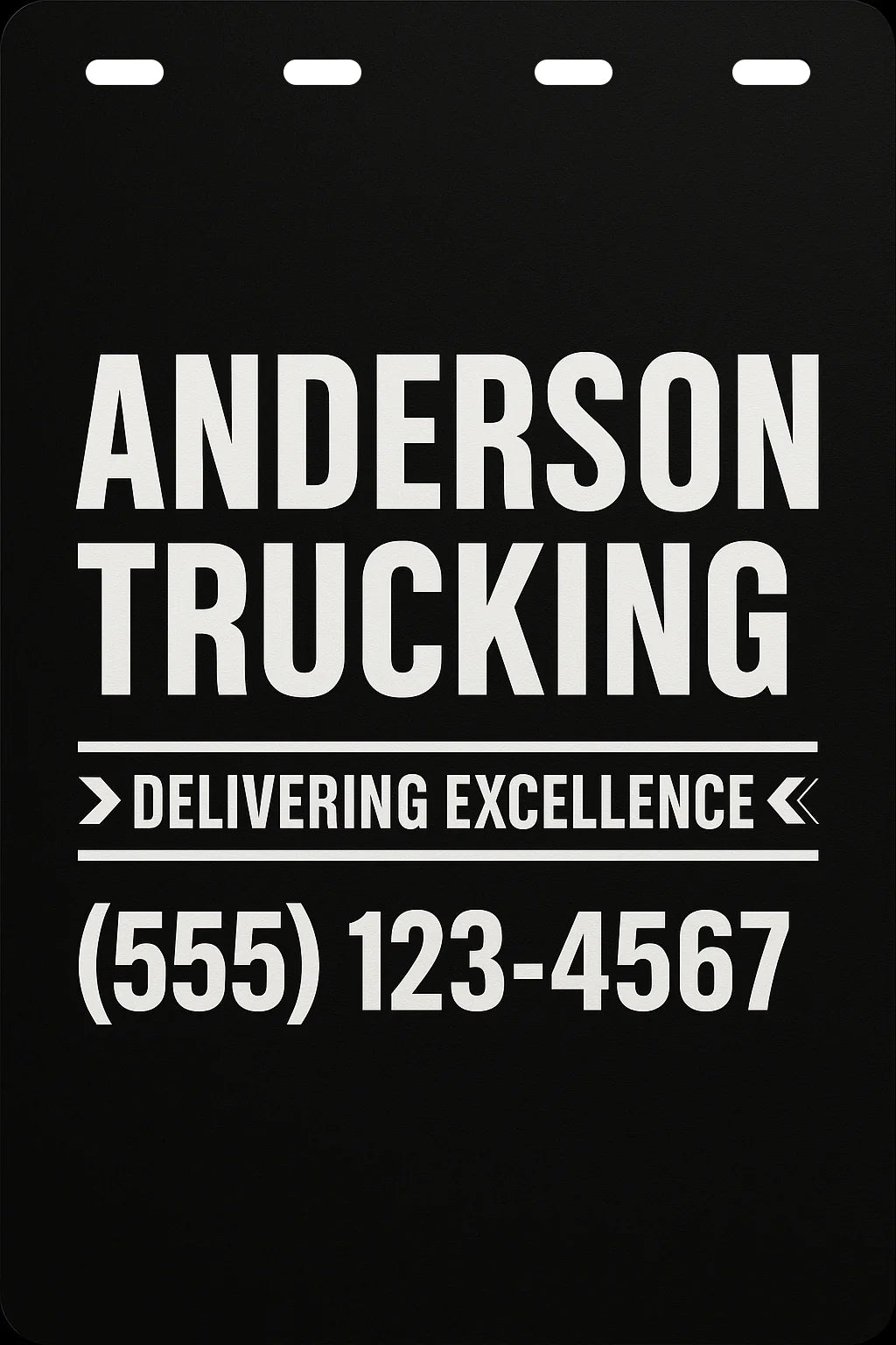 Custom Semi-Truck, Work Truck, Box Truck Mud Flap | Create Your Own Mud Flaps | Add Your Own Logo Or Text | Custom Mud Flap Template Designs v110