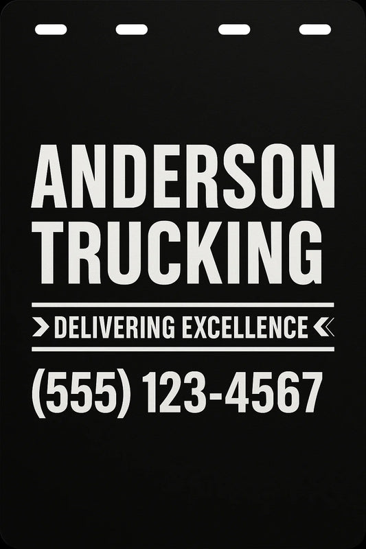 Custom Semi-Truck, Work Truck, Box Truck Mud Flap | Create Your Own Mud Flaps | Add Your Own Logo Or Text | Custom Mud Flap Template Designs v110