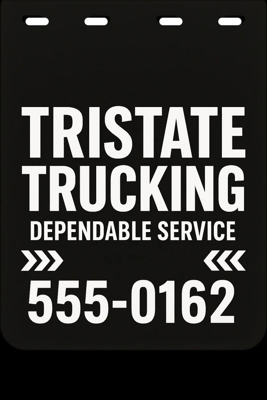 Custom Semi-Truck, Work Truck, Box Truck Mud Flap | Create Your Own Mud Flaps | Add Your Own Logo Or Text | Custom Mud Flap Template Designs v102