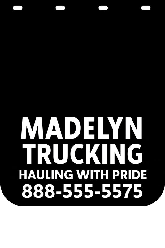 Custom Semi-Truck, Work Truck, Box Truck Mud Flap | Create Your Own Mud Flaps | Add Your Own Logo Or Text | Custom Mud Flap Template Designs v274