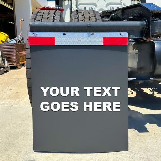 Custom Semi-Truck, Work Truck, Box Truck Mud Flap | Create Your Own Mud Flaps | Add Your Own Logo Or Text