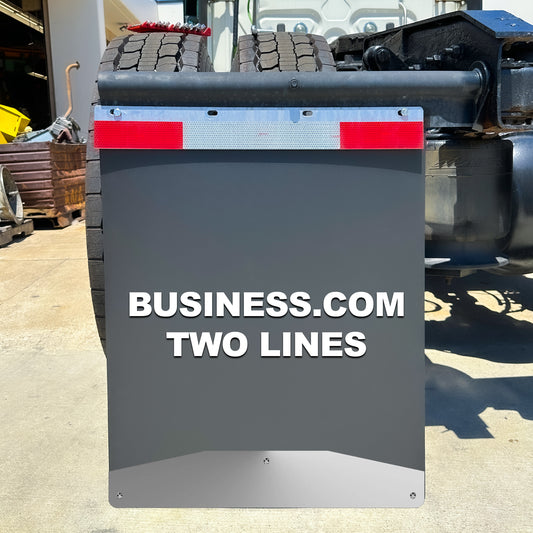 Custom Semi-Truck, Work Truck, Box Truck Mud Flap | Create Your Own Mud Flaps | Add Your Own Logo Or Text | 2 Lines of Text