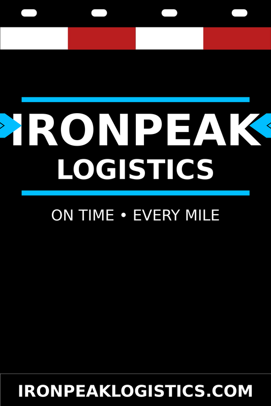 Custom Two-Color Semi-Truck, Work Truck, Box Truck Mud Flaps | Create Your Own Mud Flaps | Add Your Own Logo Or Text | Custom Mud Flap Template Designs | Mud Flaps For Compliance & Business Growth