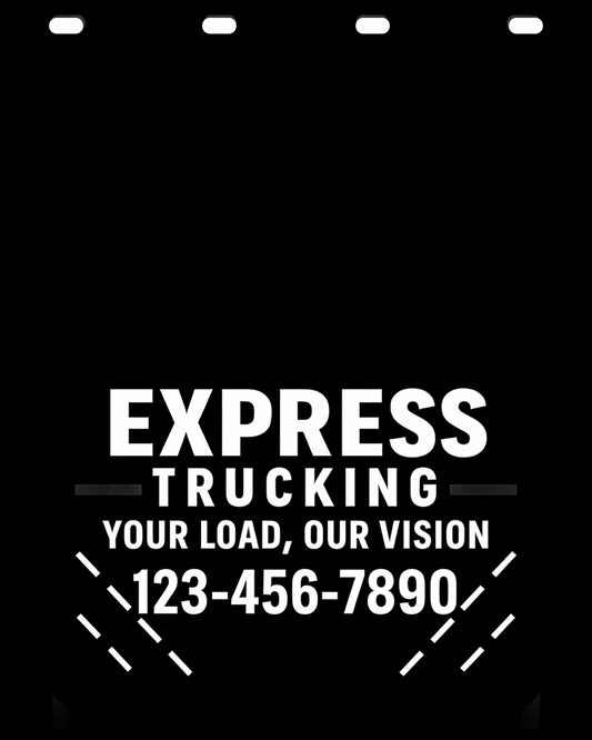 Custom Semi-Truck, Work Truck, Box Truck Mud Flap | Create Your Own Mud Flaps | Add Your Own Logo Or Text | Custom Mud Flap Template Designs v17